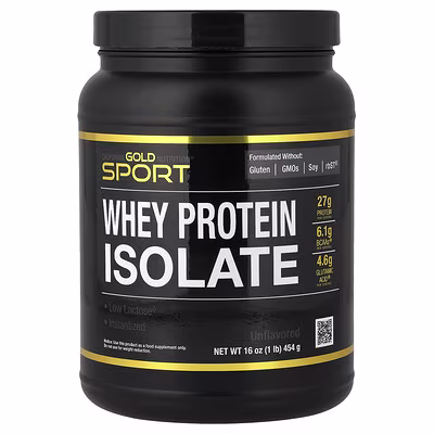 California Gold Nutrition 100% Whey Protein Isolate ללא טעם